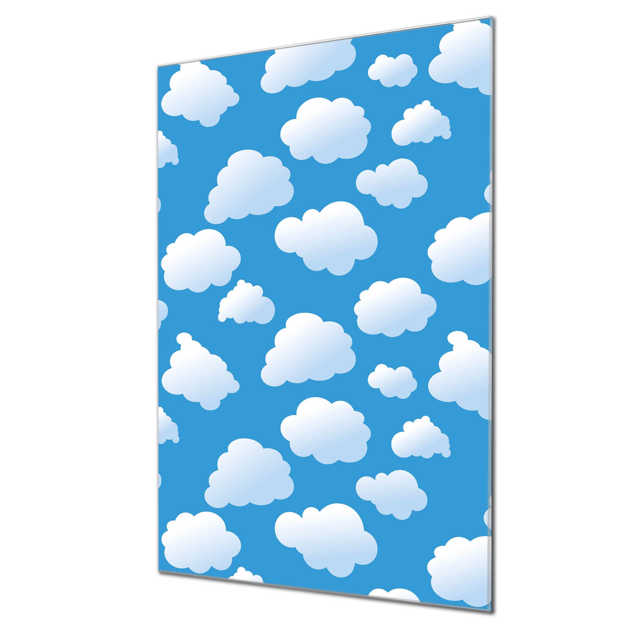 Banjado Magnettafel Glas 60x40cm Sternenhimmel Wolken