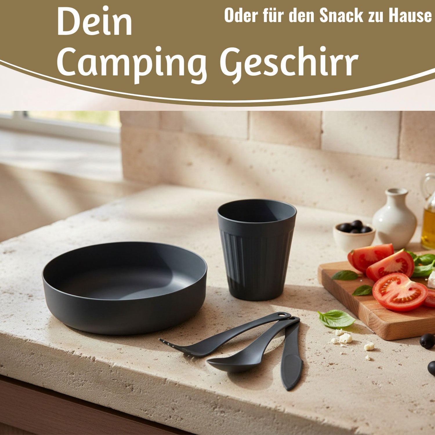 LS-LebenStil Picknick-Set 6-teilig mit Tragetasche