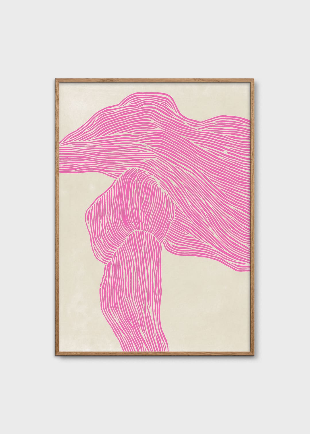 The Poster Club Art Prints The Line Pink Poster rosa abstrakt