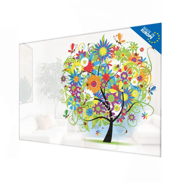 Banjado Magnettafel Märchenzauberbaum Magnetboard 120x80 Blumen