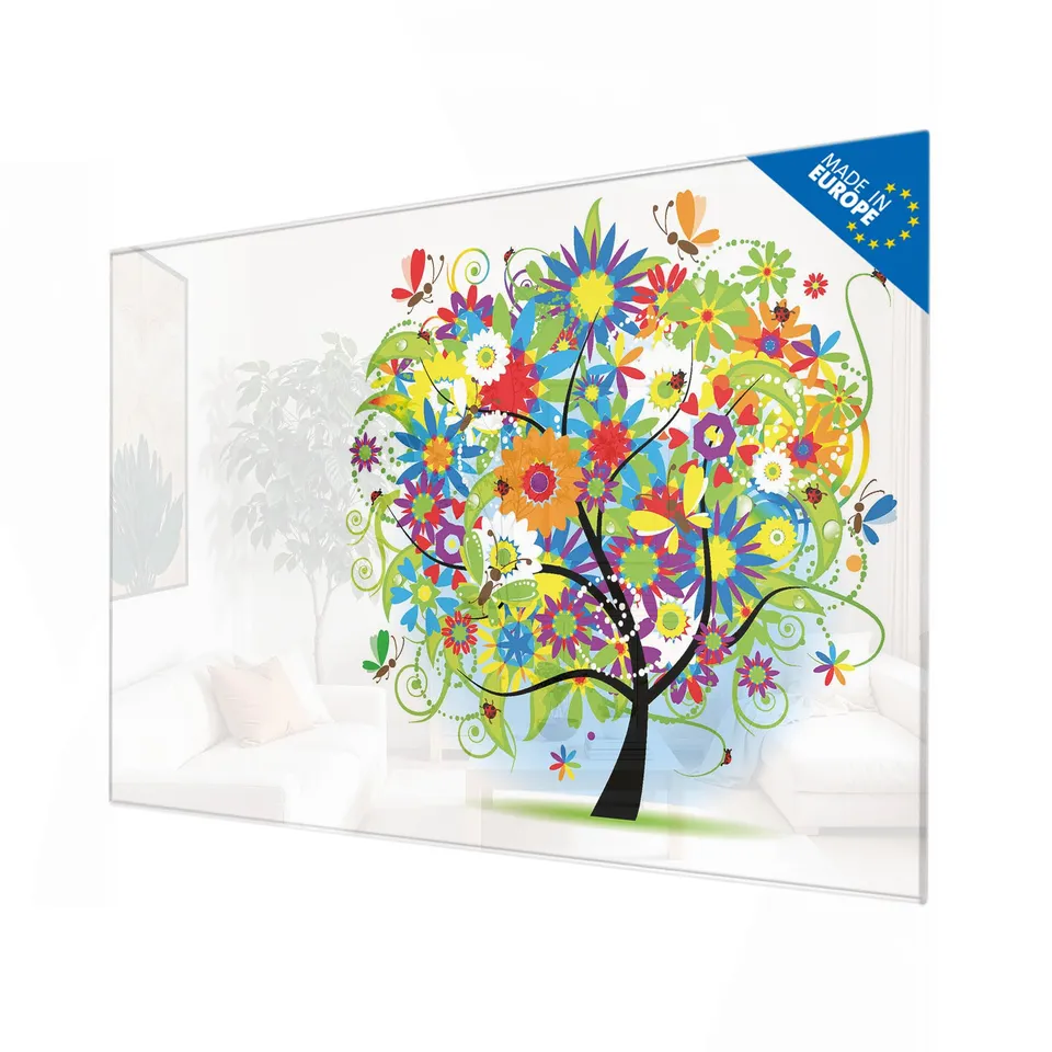 Banjado Magnettafel Märchenzauberbaum Magnetboard 120x80 Blumen
