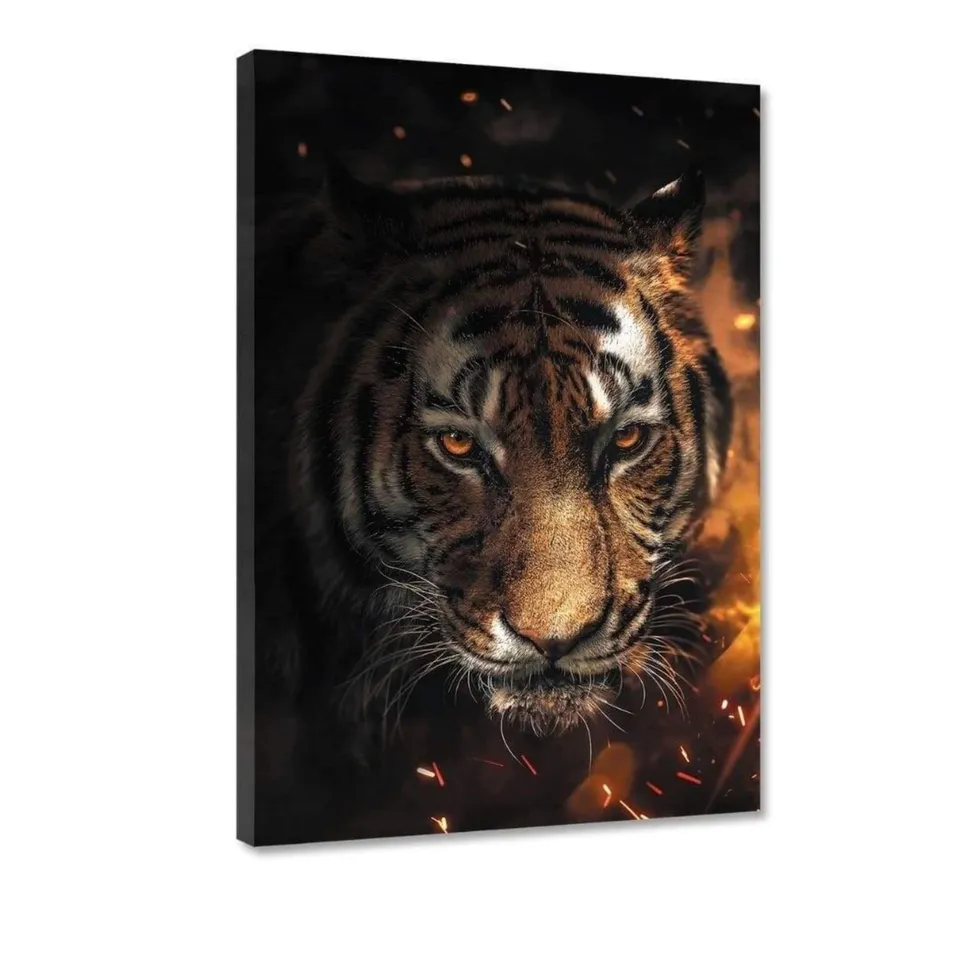 Hustling Sharks Wandbilder Tiger Sparkles Wandbild 30x45 cm Tiger