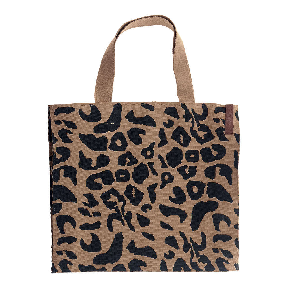 LS-LebenStil Palma Leo Shopper 35x45cm Reißverschluss