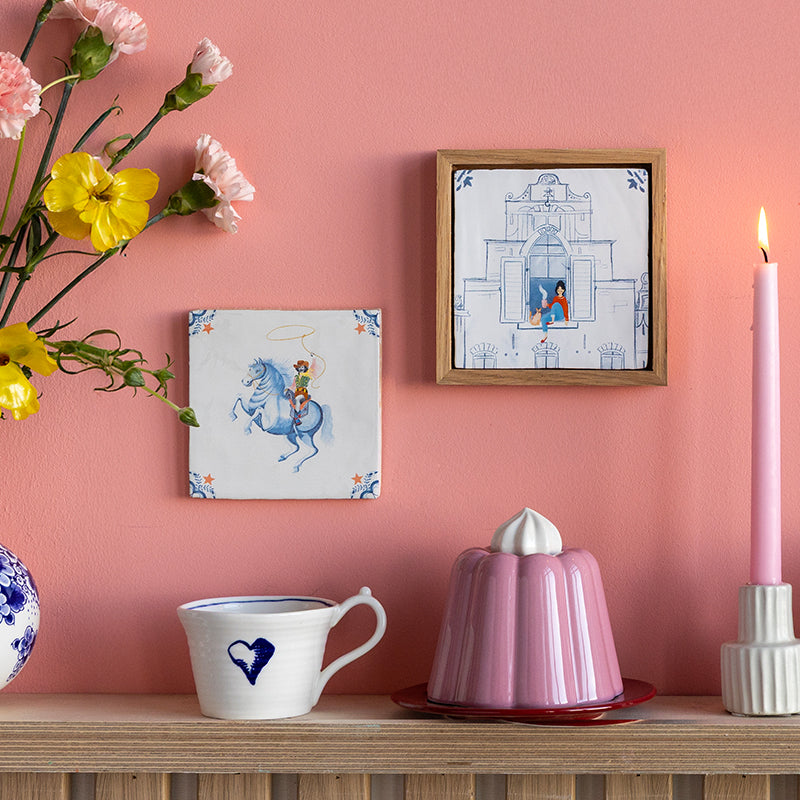 Storytiles Delft Blue On a mission Fliese 10x10 cm Pferd