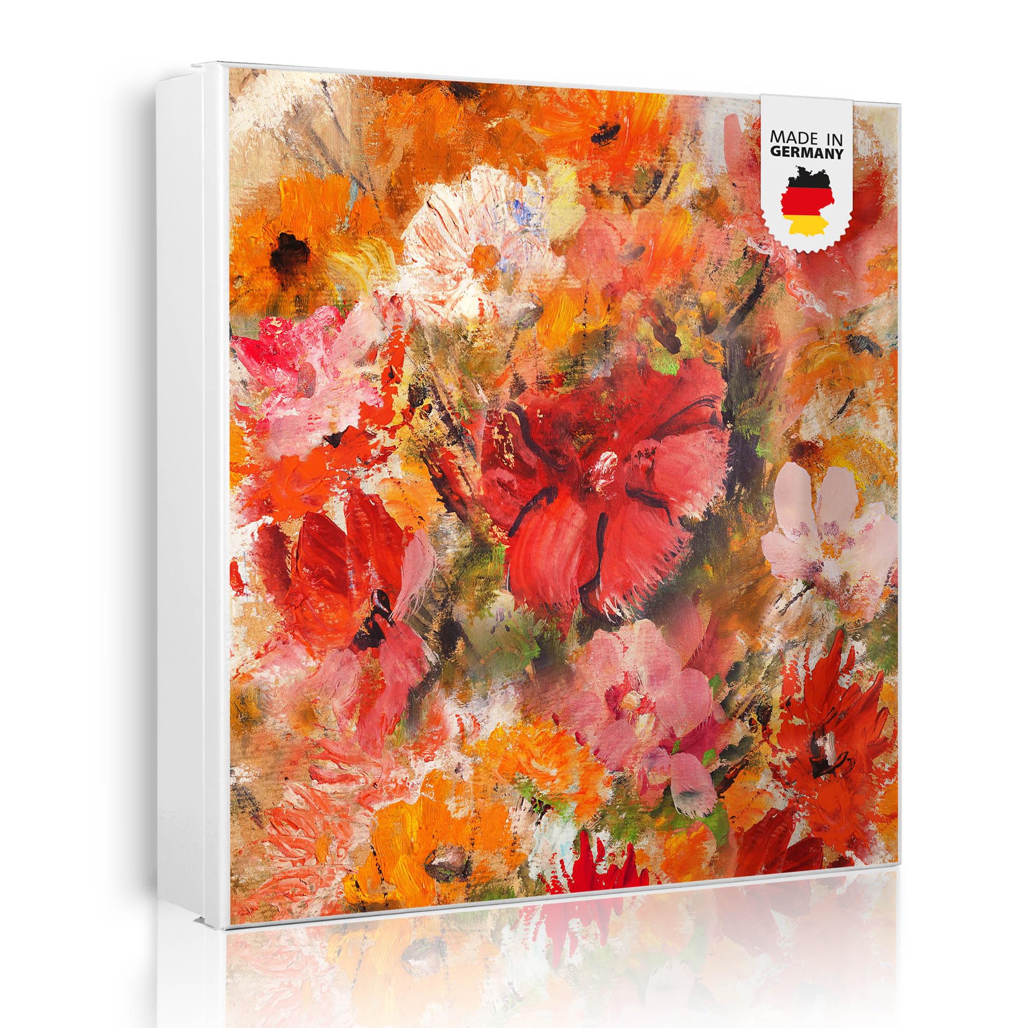 Banjado Schlüsselkasten Fallende Blumen Schlüsselbox 30x30cm weiß links