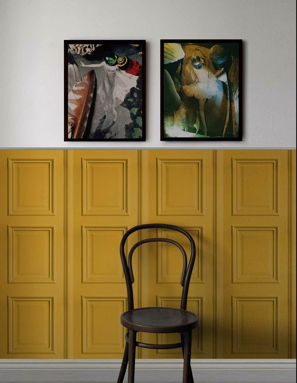 Mineheart The Shadow Wall Art Poster 30x41 Schwarz Rahmen