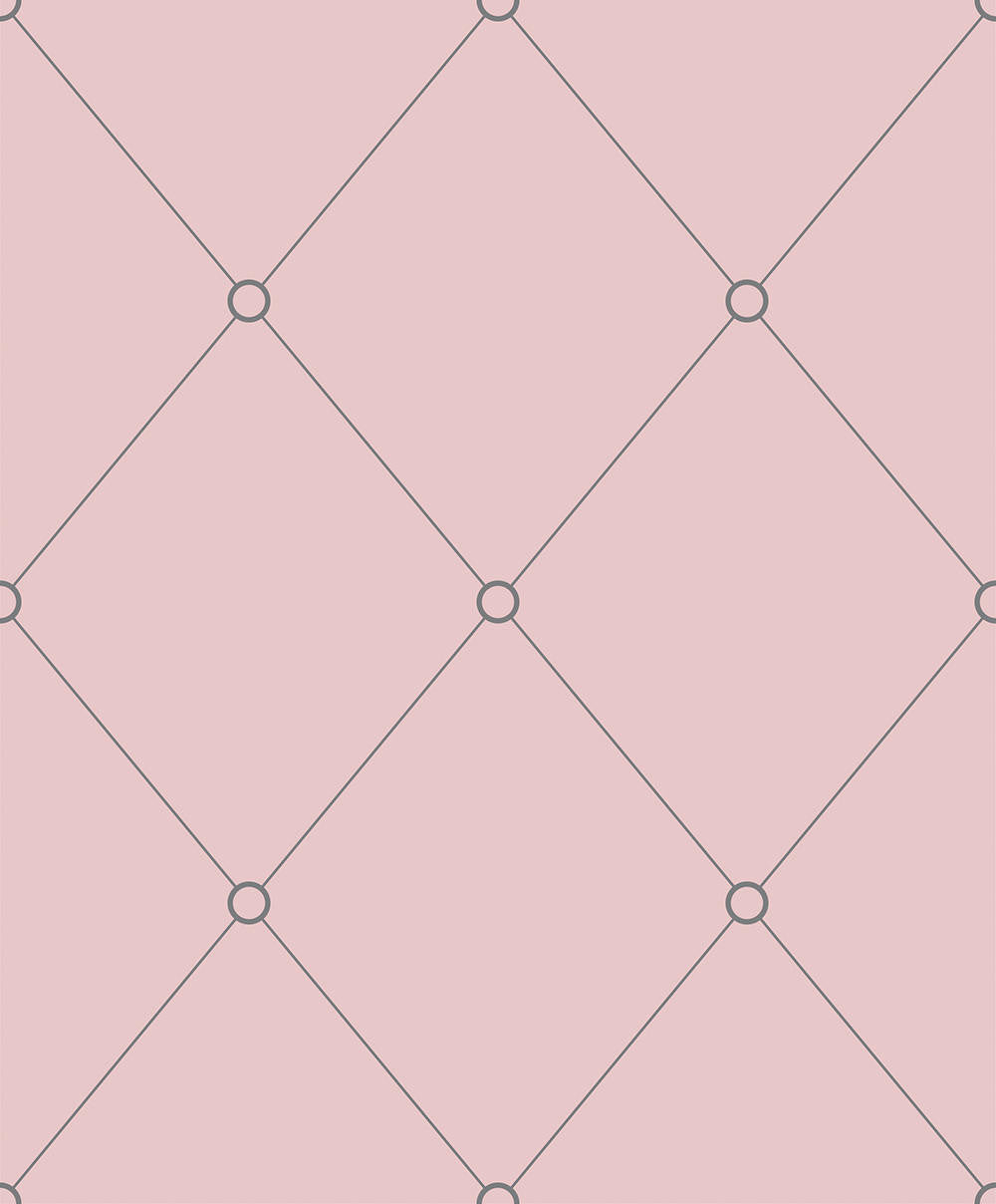 Mineheart Wallpaper Pink Grey Quilt Outline Tapete Muster Rosa