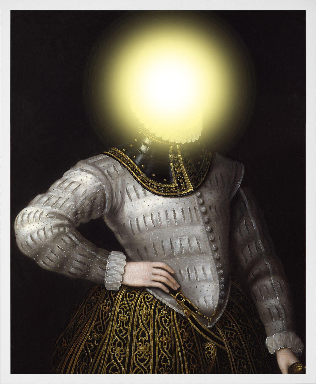 Mineheart Orb of Pleasure Yellow Man Wandbild Mini 43 x 53 cm gelb