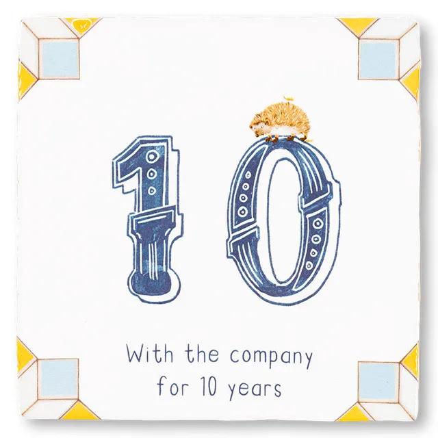 Storytiles Delft blue t Egeltje telt Fliese 10x10 cm Jubiläum