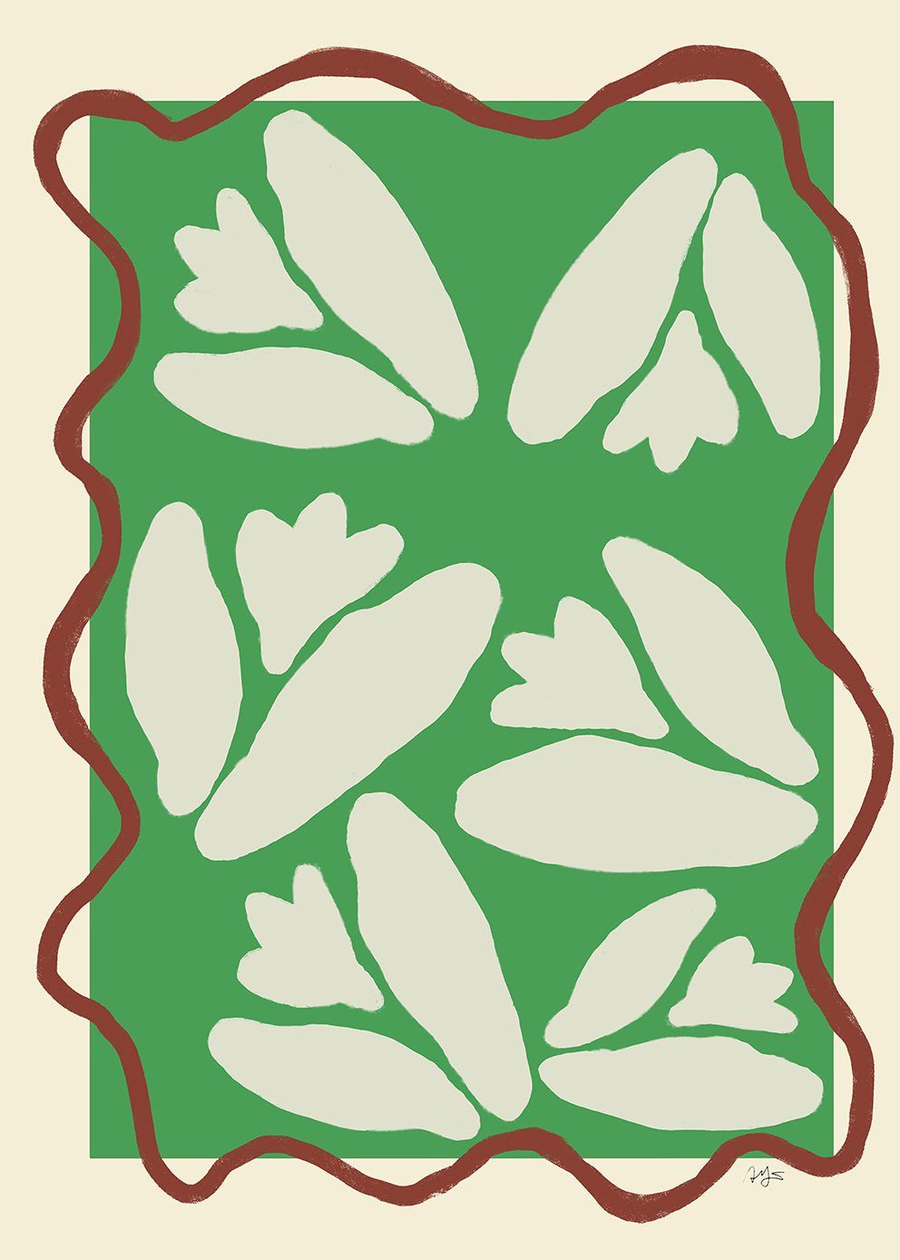 The Poster Club Lily of the Valley Kunstdruck 30x40 cm grün