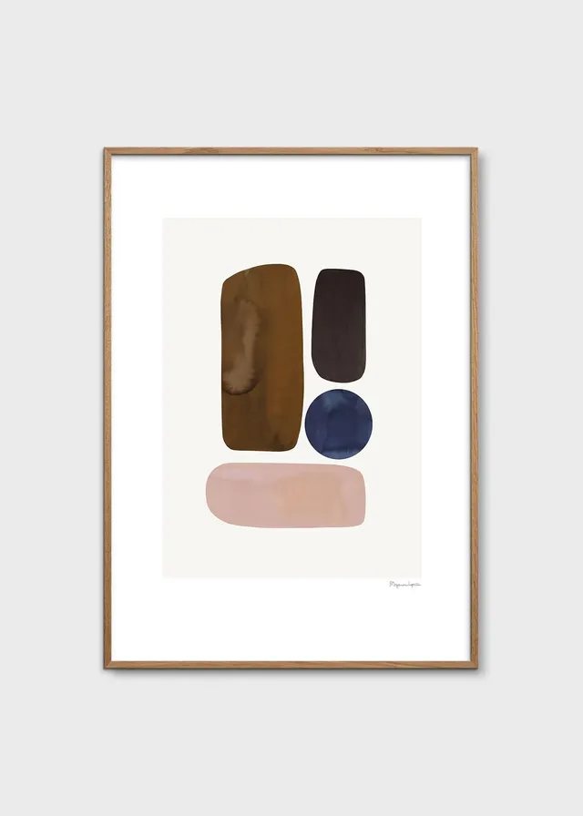 The Poster Club Balance Kunstdruck 50x70 cm braun rosa