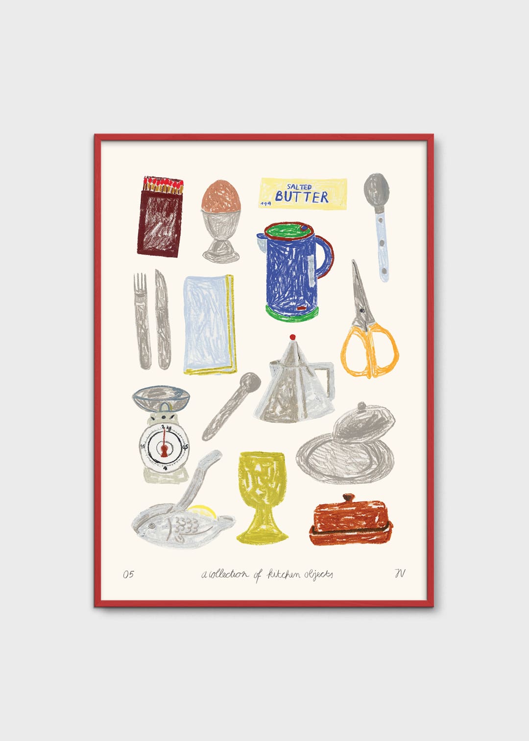 The Poster Club Kitchen Objects Poster 30x40 cm küche
