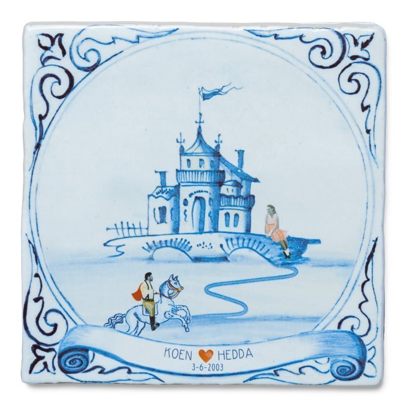 Storytiles Delft Blue Prins op het witte paard Fliese S
