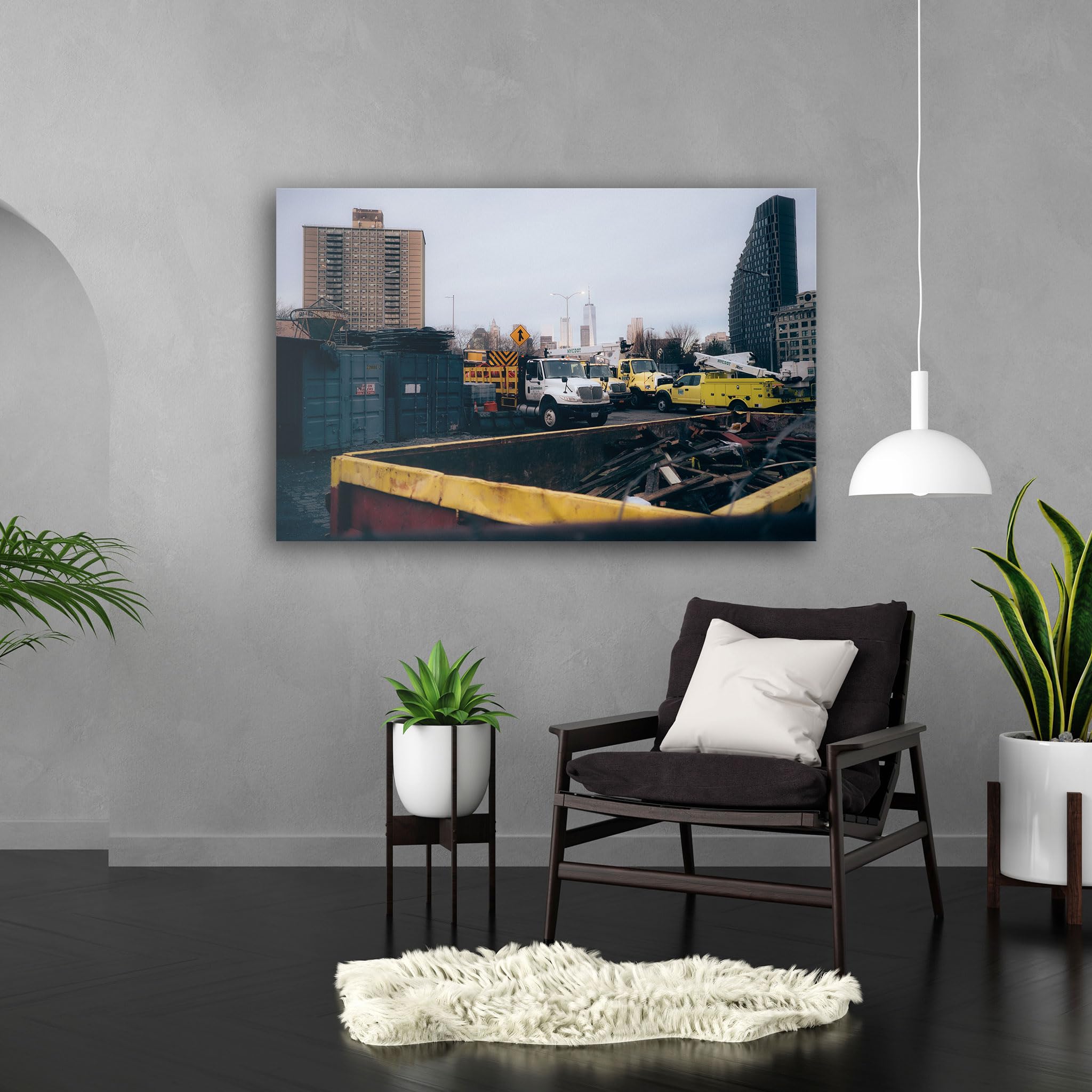 Hustling Sharks Wandbilder Baustelle Leinwand 40x30 cm Metropole