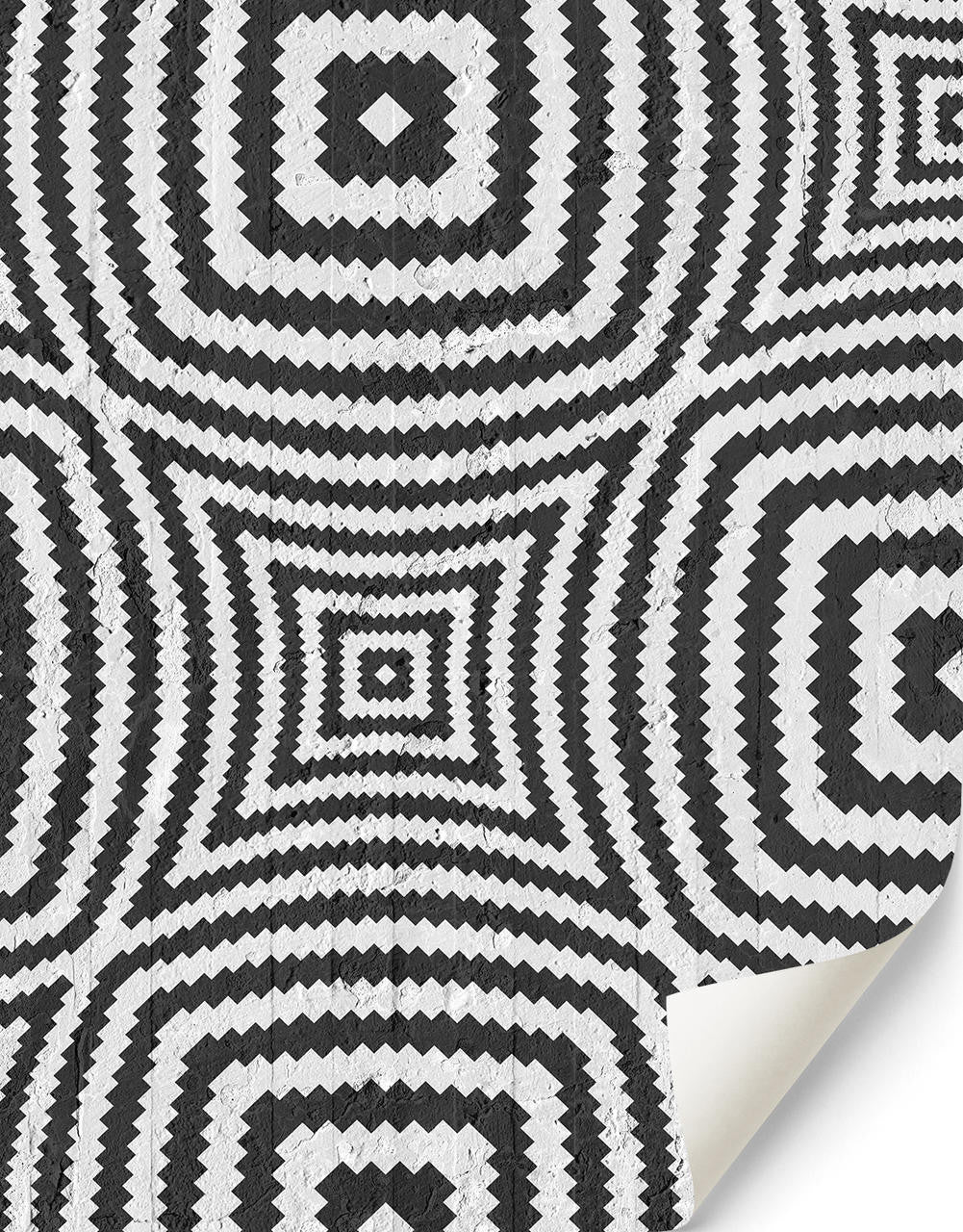 Mineheart Black Geometric Circles Vliestapete Schwarz 52x1000cm