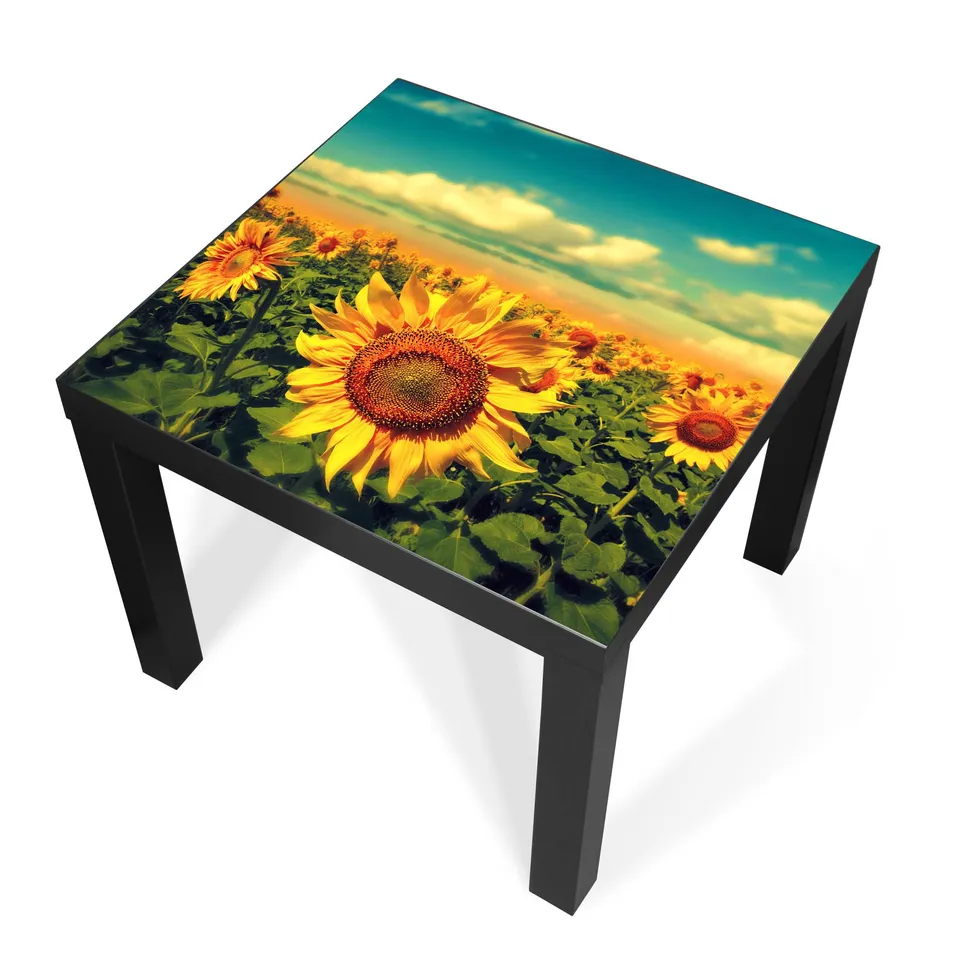 Banjado Möbelfolie Tischfolie Sonnenblumen 55x55 cm