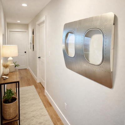 Aircraft Windows Double Window Wandbild Alu Nieten