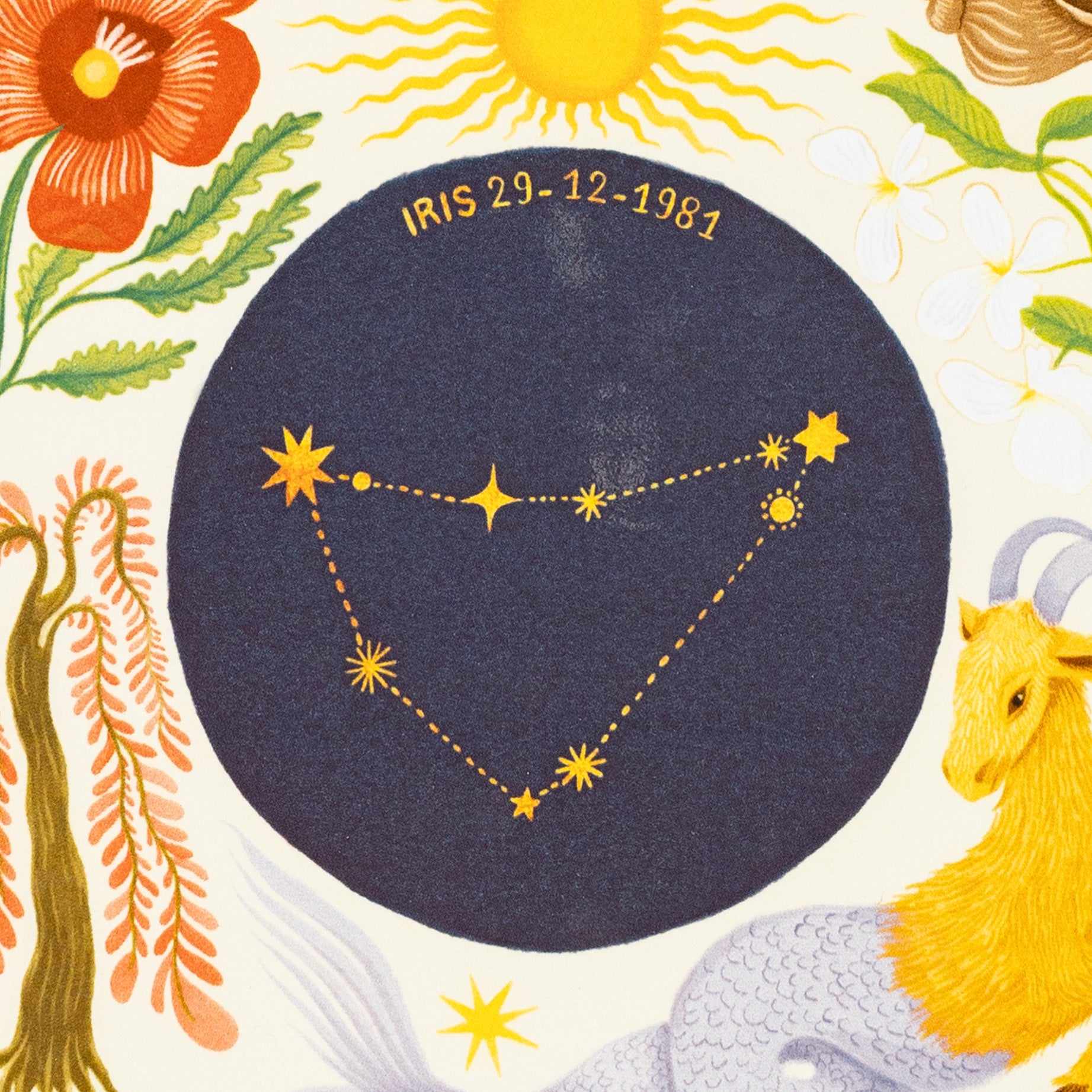 Storytiles Delft Blue Capricorn Fliese Steinbock 13x13 cm