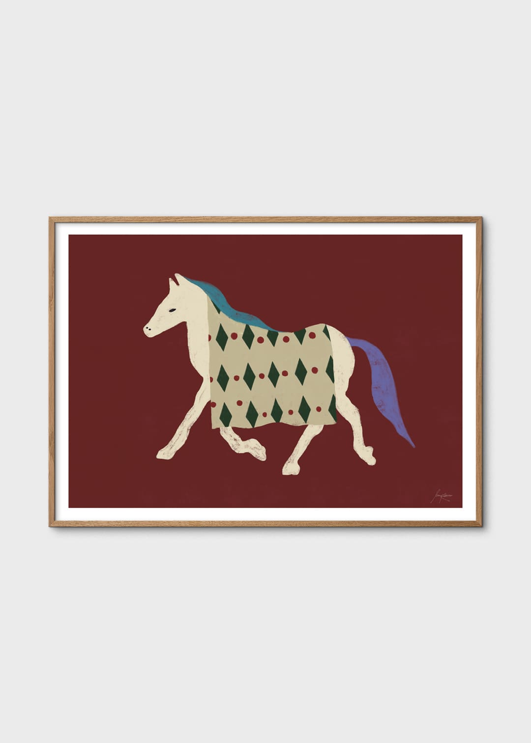 The Poster Club Art Prints Horse Bordo Poster 30x40 cm Pferdemotiv