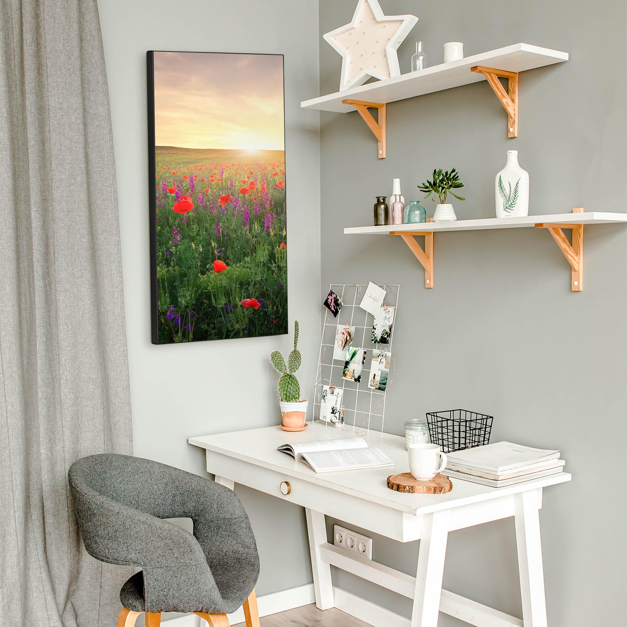 Banjado Magnettafel Sommerfeld weiß 78x37cm magnetisch