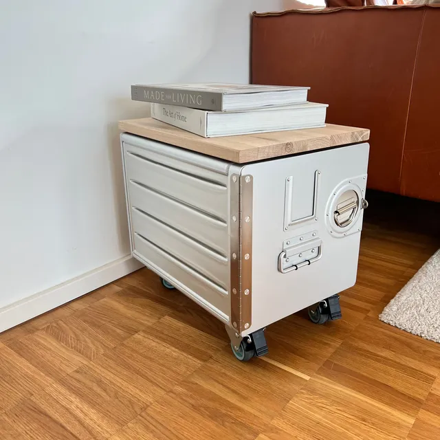 Aircraft Airline Container Side Table Schwarz Flugzeugteile