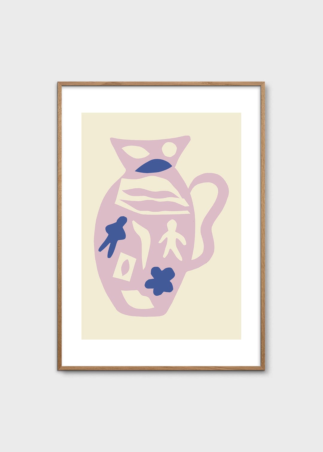 The Poster Club Art Prints Amusant Vase Poster 30x40 beige rosa