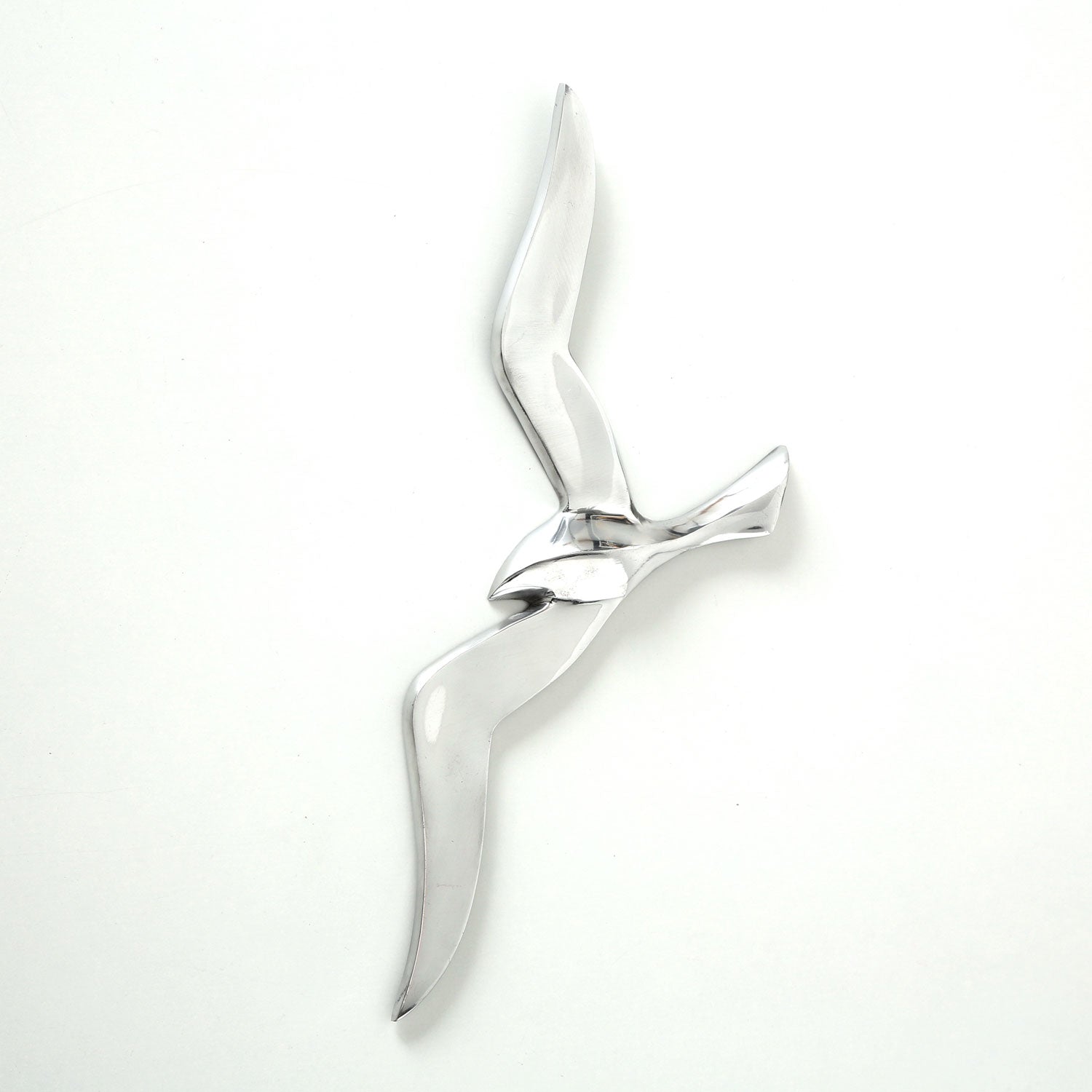 LS-LebenStil Möwe Wanddeko Aluminium Silber 34cm