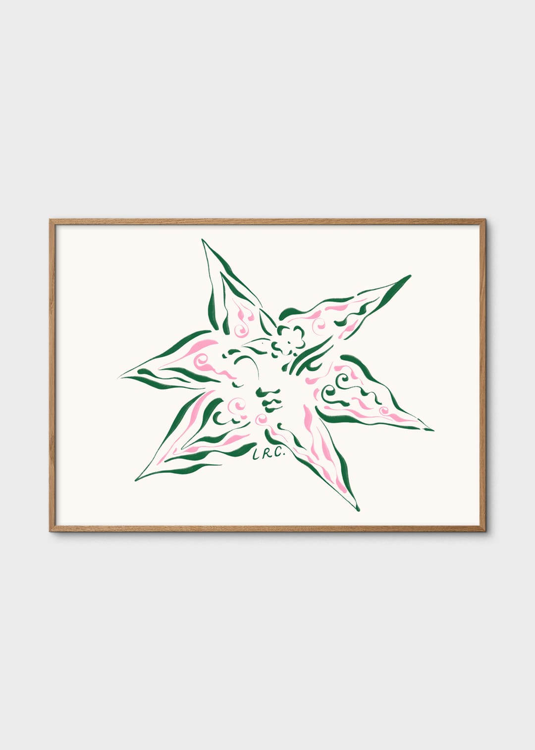 The Poster Club Art Prints Eternal Star Poster 30x40 Grün Rosa
