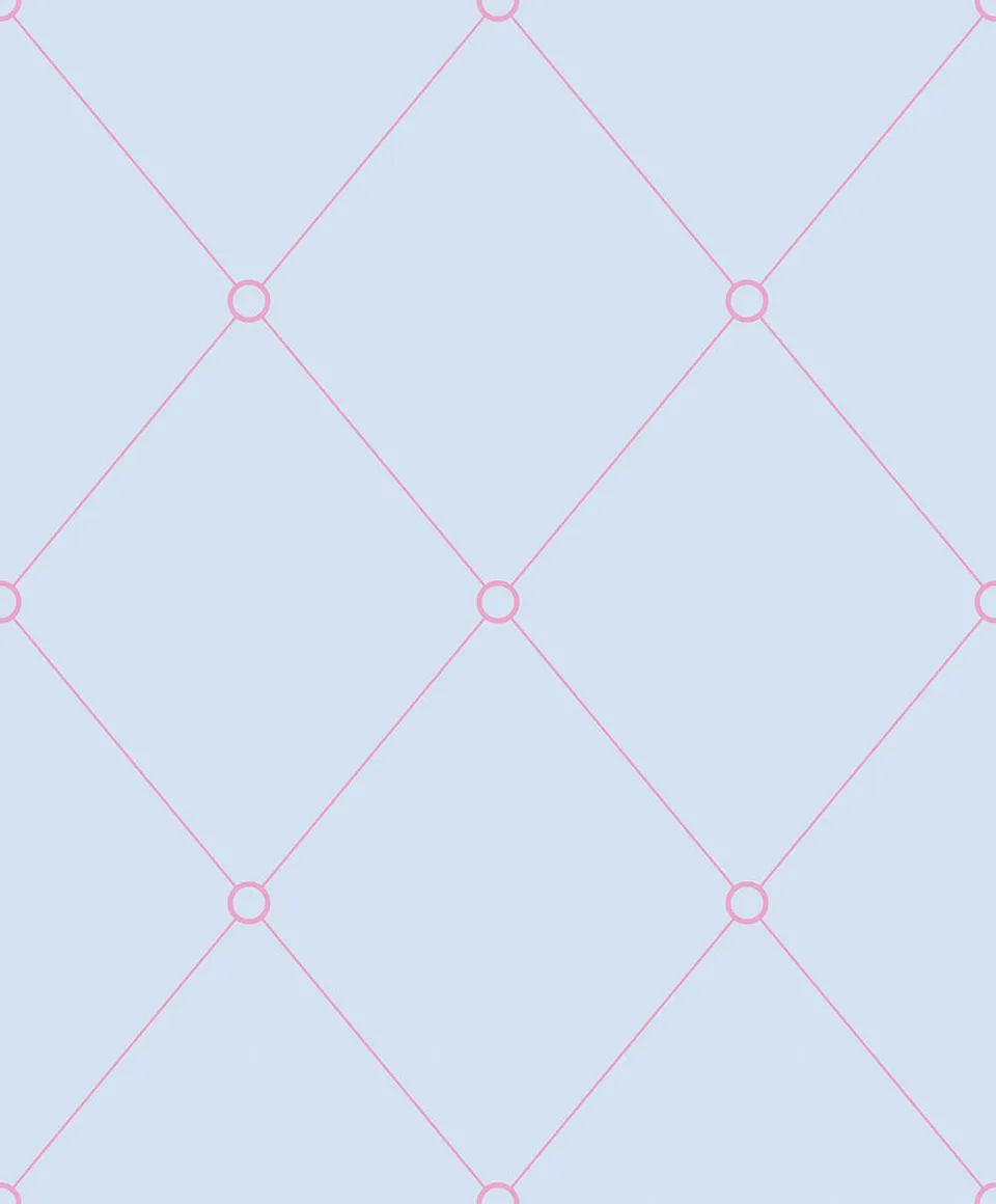 Mineheart Quilt Outline Tapete hellblau rosa