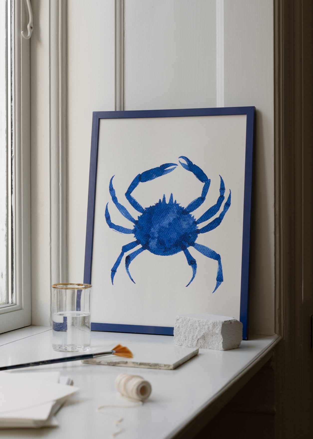 The Poster Club Art Prints Cangrejo de Noche Poster A4 blau