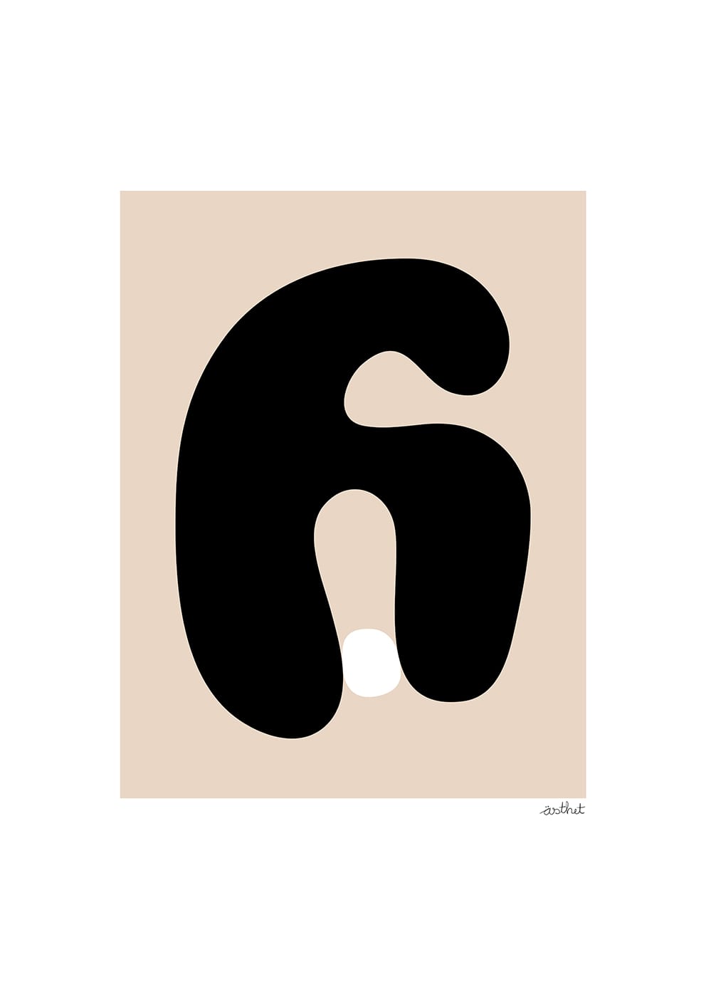 The Poster Club Abstract No. 02 Poster 30x40 cm Beige