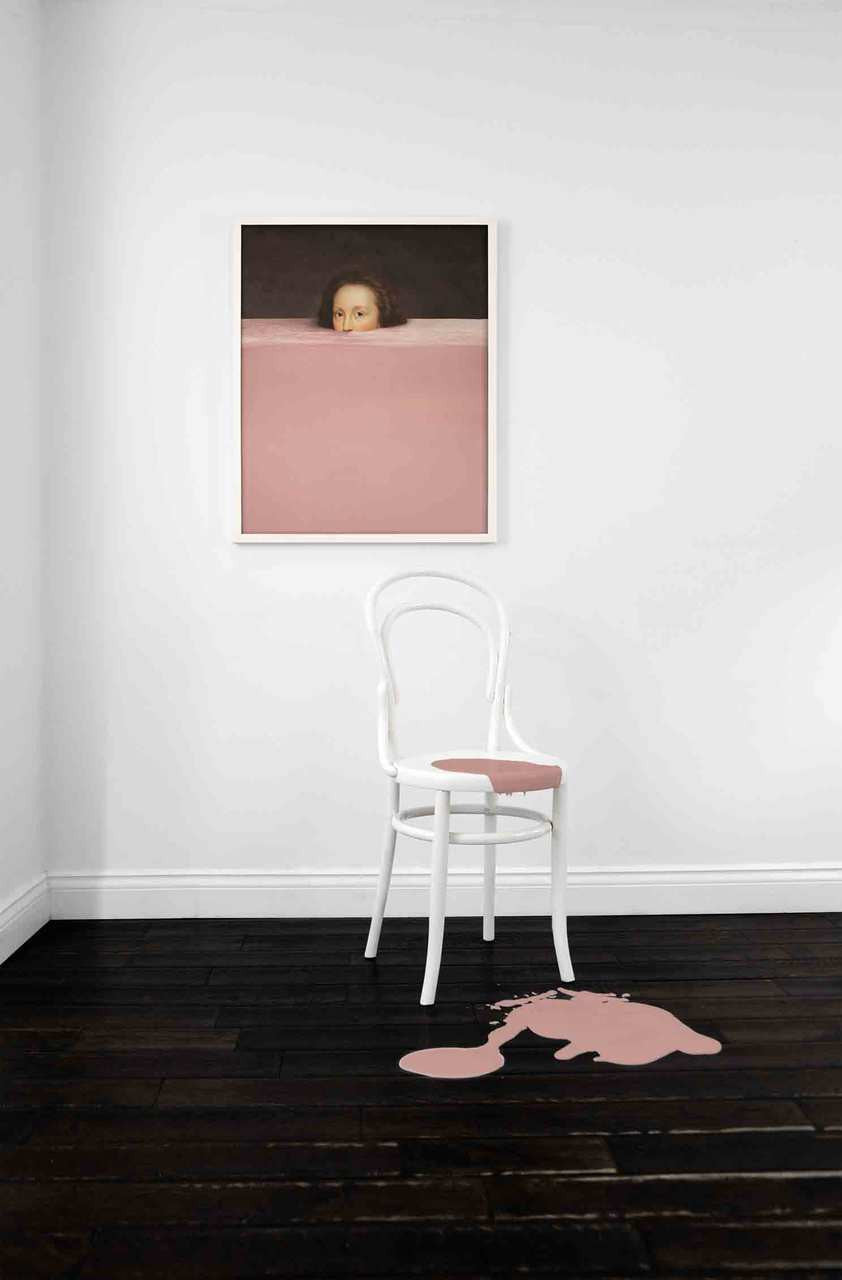 Mineheart Wall Art Submerged-4 Leinwandbild rosa 30x41cm