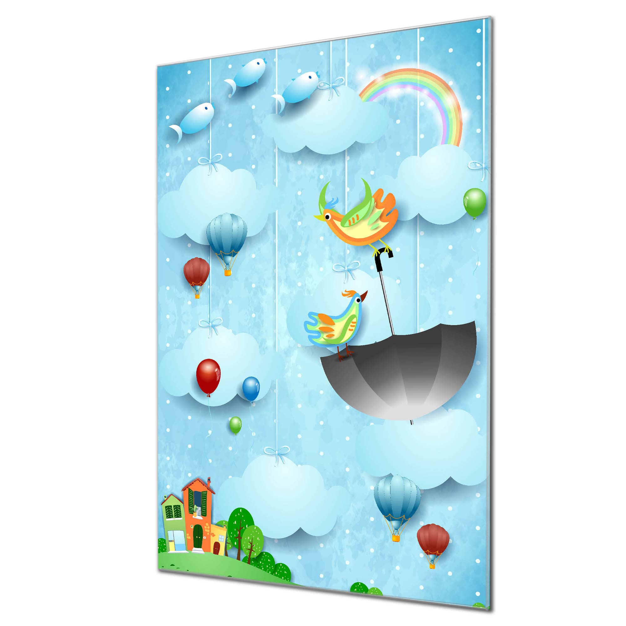 Banjado Magnettafel Regenwolke Magnetboard 60x40 cm Kinder