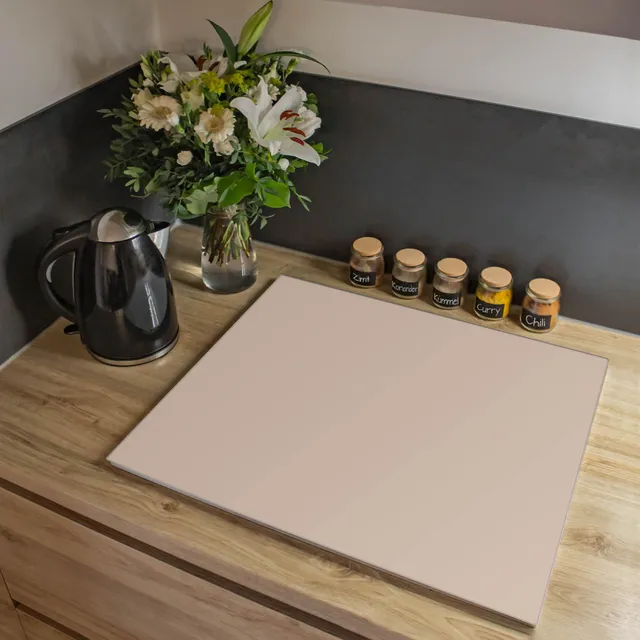 Banjado Herdabdeckplatten Taupe Abdeckung 60x52 cm einteilig