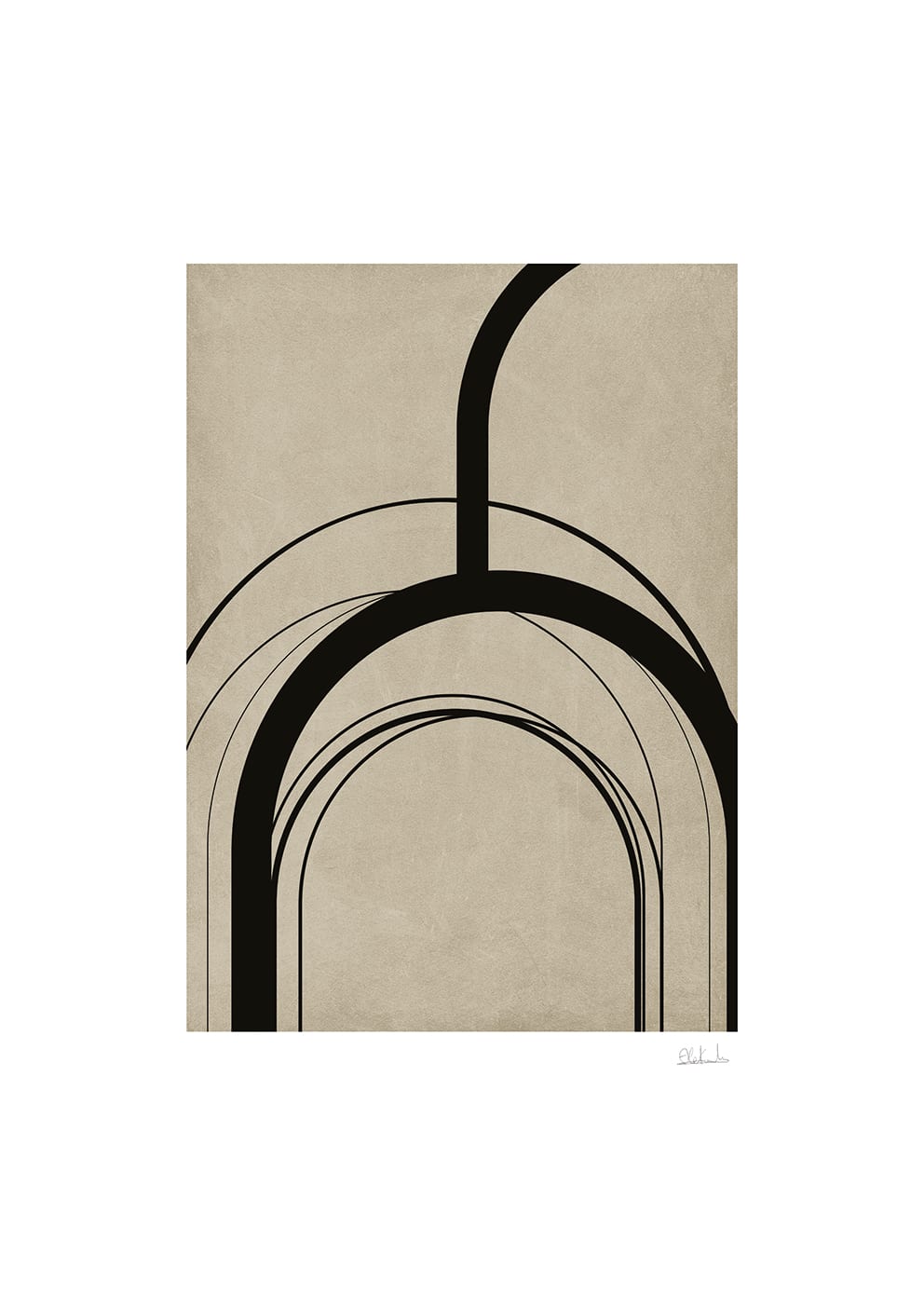 The Poster Club Arches Kunstdruck Poster 30x40 cm beige