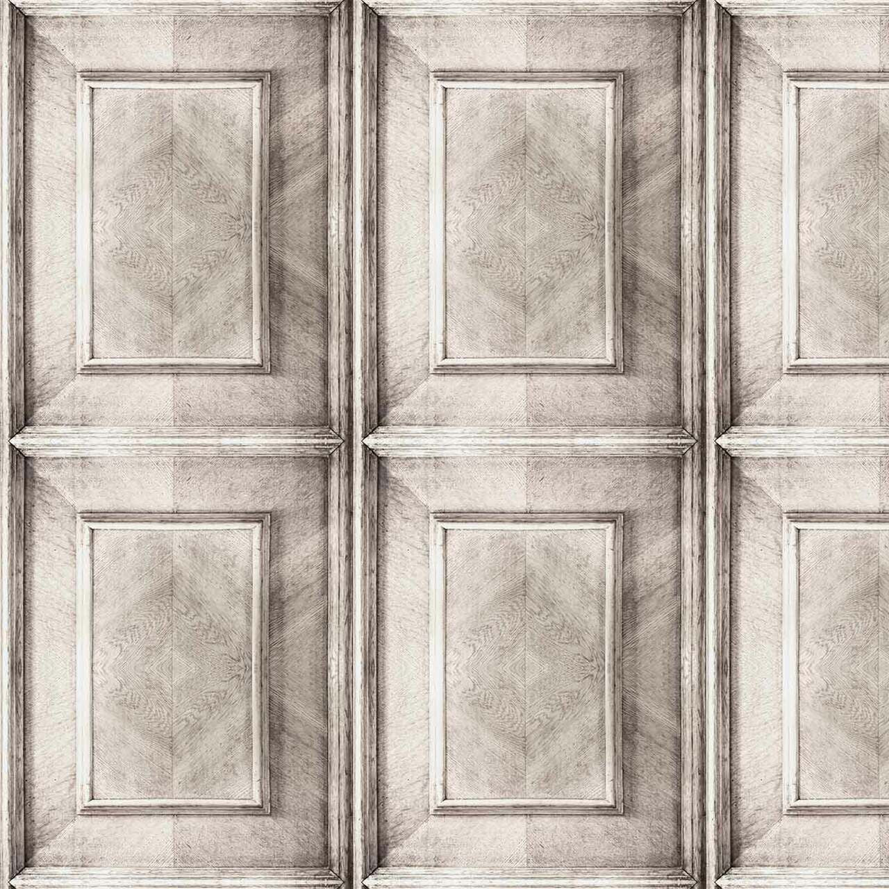 Mineheart Wallpaper Bleached Dutch Inlay Tapete beige Paneel