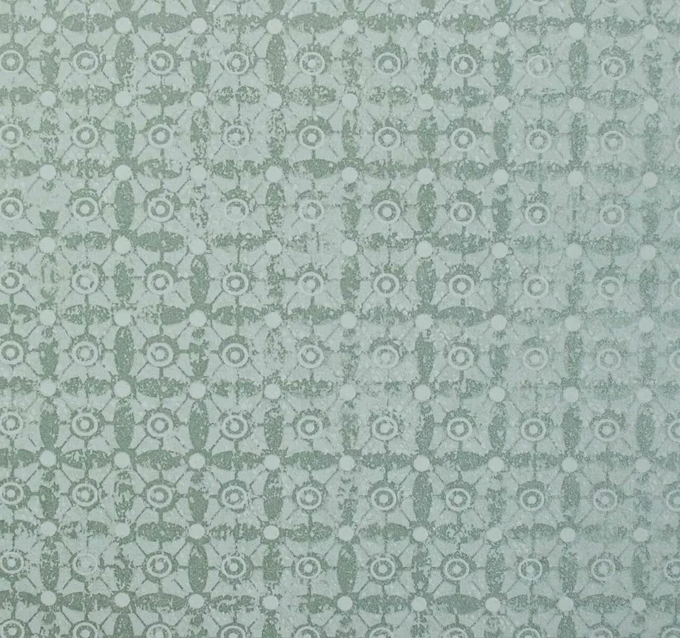 Mineheart Wallpaper Classico Tile Tapete Silver Green Fliesenoptik