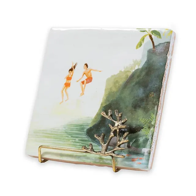 Storytiles Tile Holders Golden Stand Coral Fliesenhalter