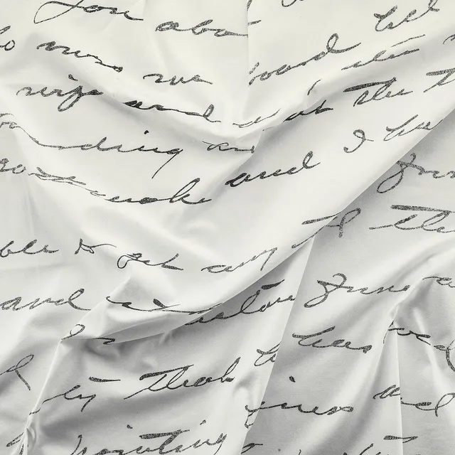 Mineheart Fashion Fabrics Almost White Concrete Loveletter Stoff 150cm