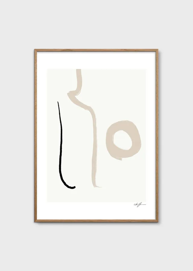 The Poster Club Trio Kunstdruck 50x70 cm Beige