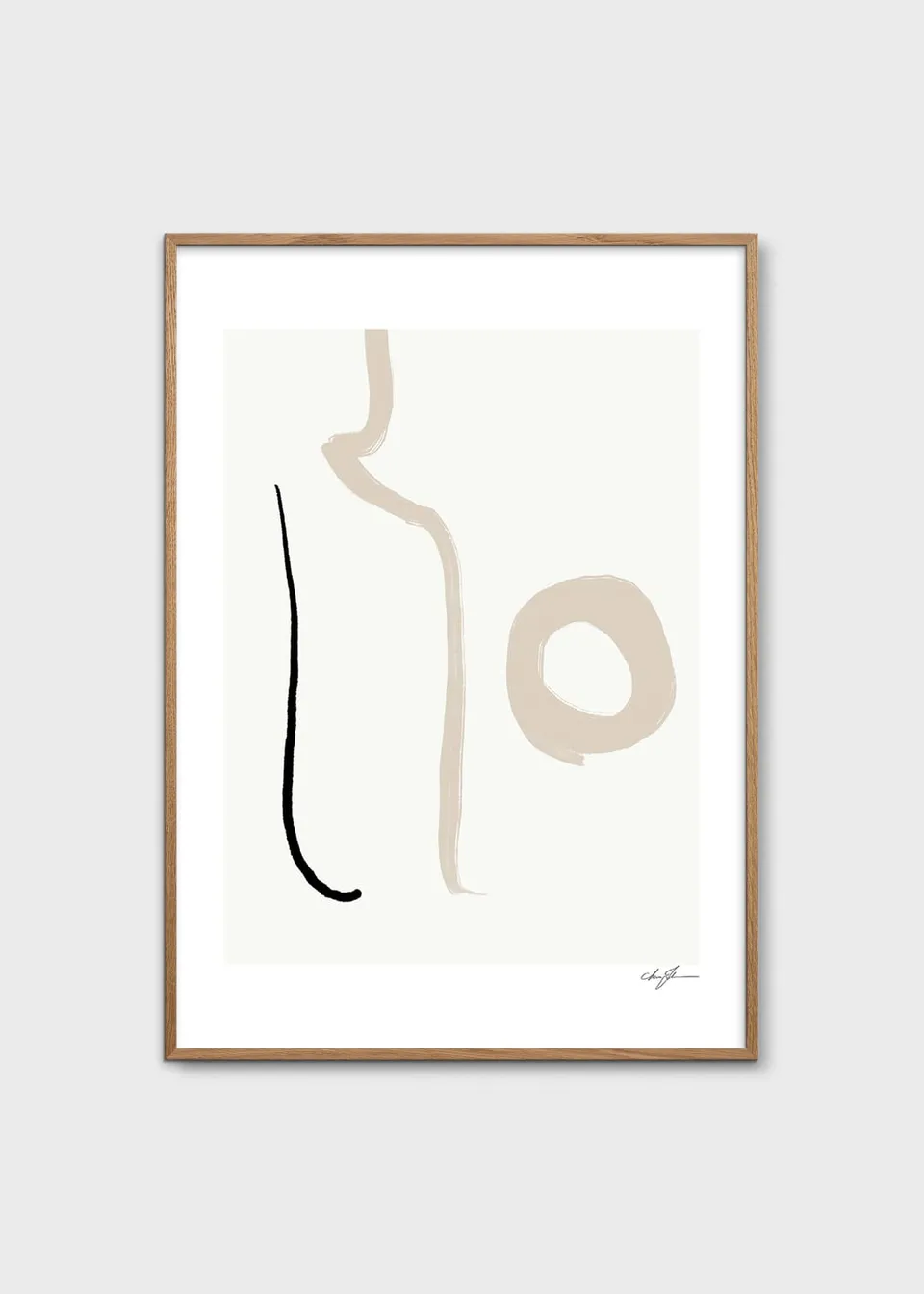 The Poster Club Trio Kunstdruck 50x70 cm Beige