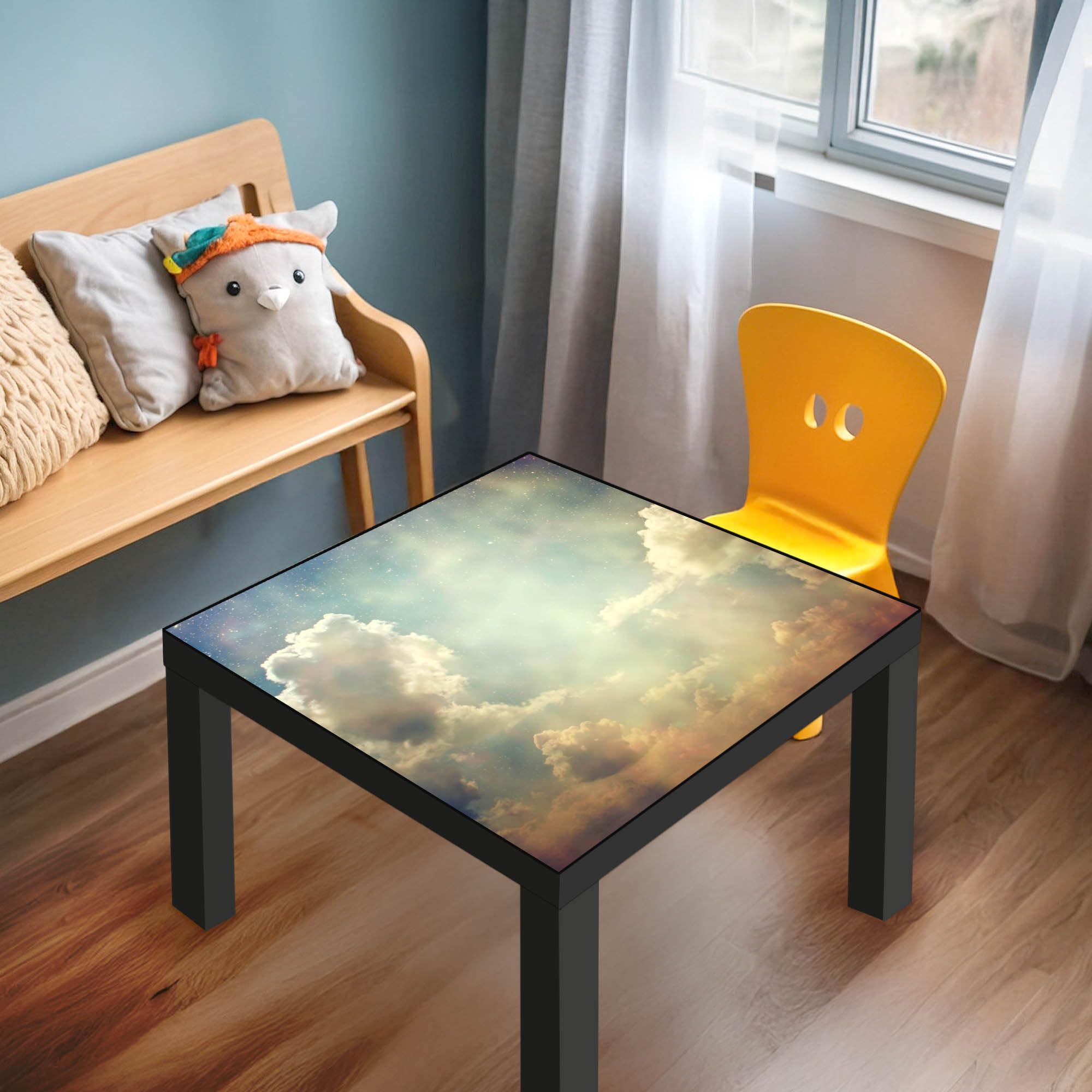 Banjado Möbelfolie Tischfolie Himmel Vintage 55x55 cm selbstklebend