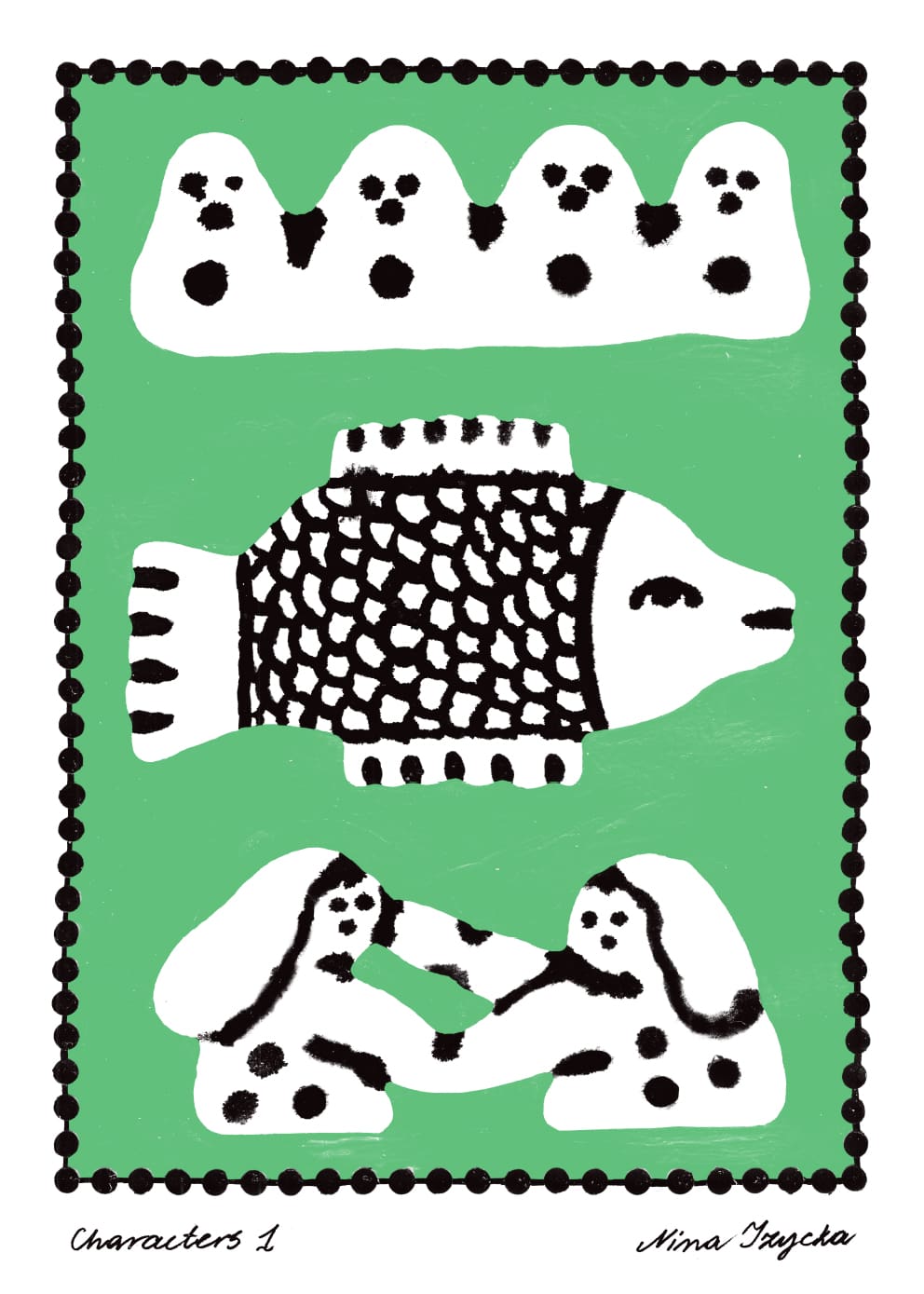 The Poster Club Characters 01 Poster 30x40 schwarz