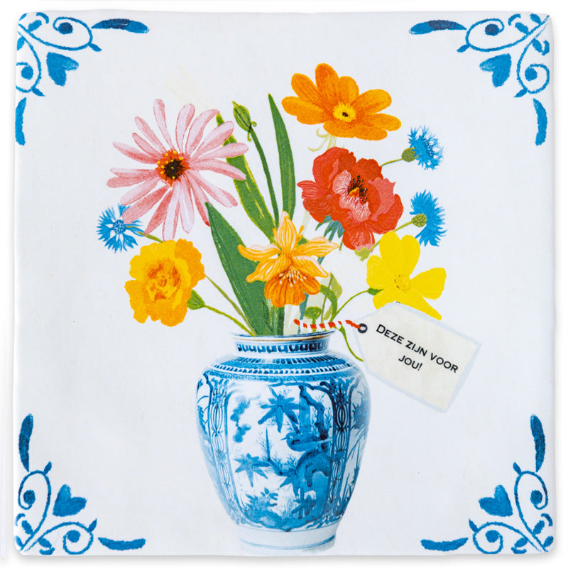 Storytiles Delft Blue Vase Wandfliese S 10x10 cm Liebe