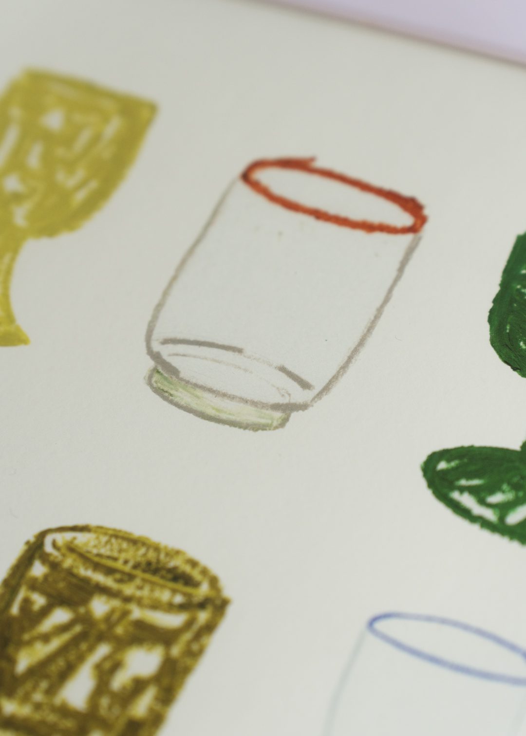 The Poster Club A Collection of Glasses Poster 30x40 blau