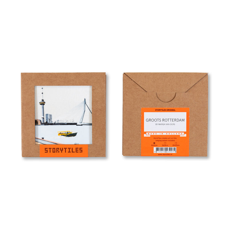 StoryTiles Delft Blue Groots Rotterdam Wandfliese S 10x10 cm