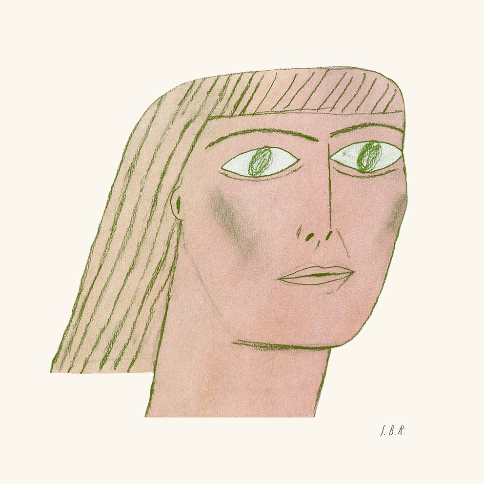 The Poster Club Art Prints Green Lady Poster 50x50 cm Grün