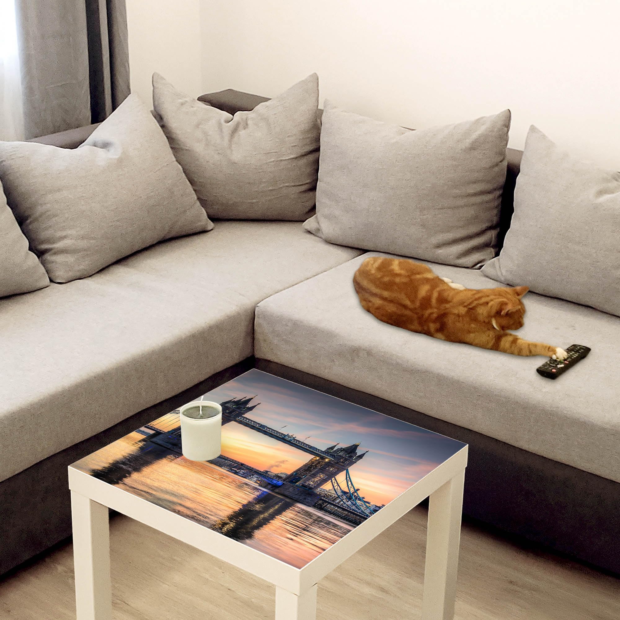 Banjado Möbelfolie Tower Bridge Tischfolie 55x55 selbstklebend