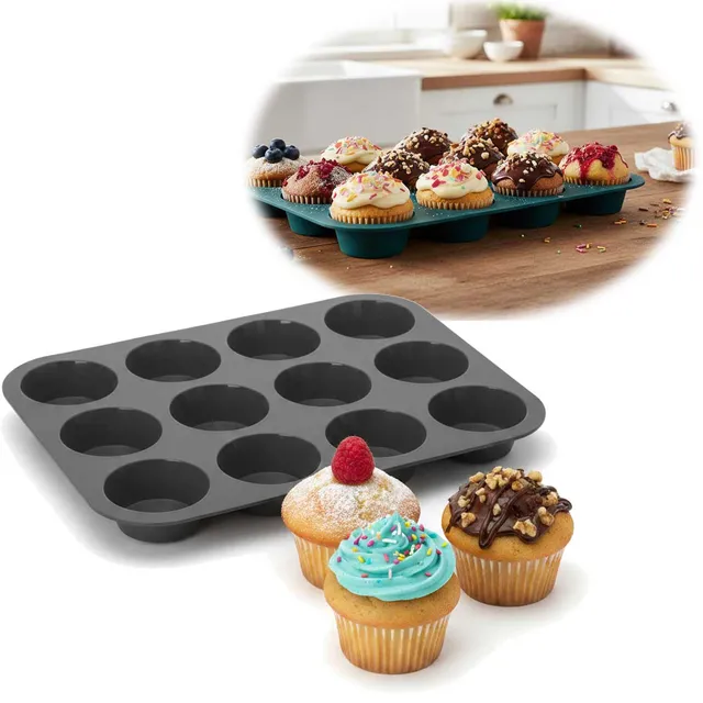 LS-LebenStil Muffinform Silikon 12er 33x25cm