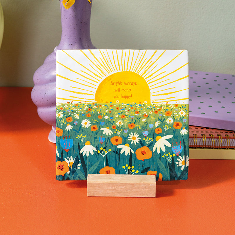 StoryTiles Delft Blue Sun will shine Fliese S 10x10 cm mit Text